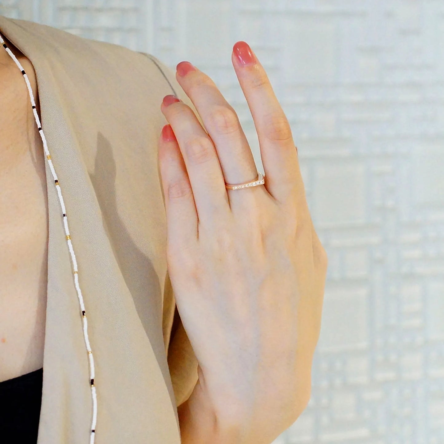 K18YG / リング / Like me♪ 小粒キラキラメレダイヤ