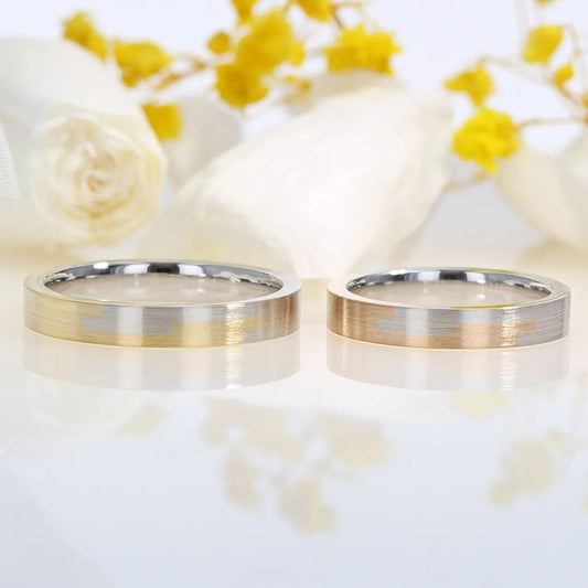 フルオーダー結婚指輪 大工さんの釘を使わない継ぎ手リング