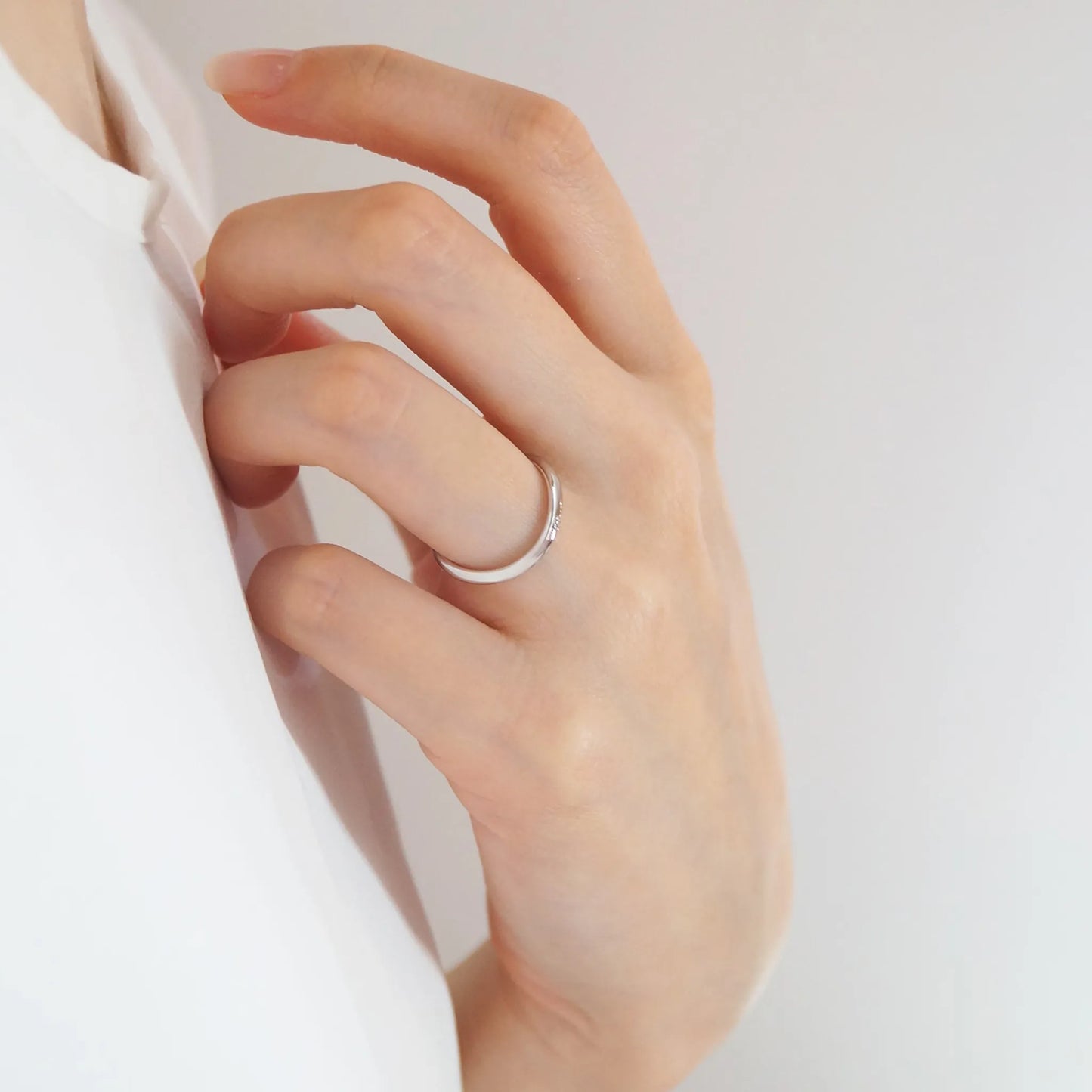 結婚指輪 ウェーブメレダイヤ N93AB 試着