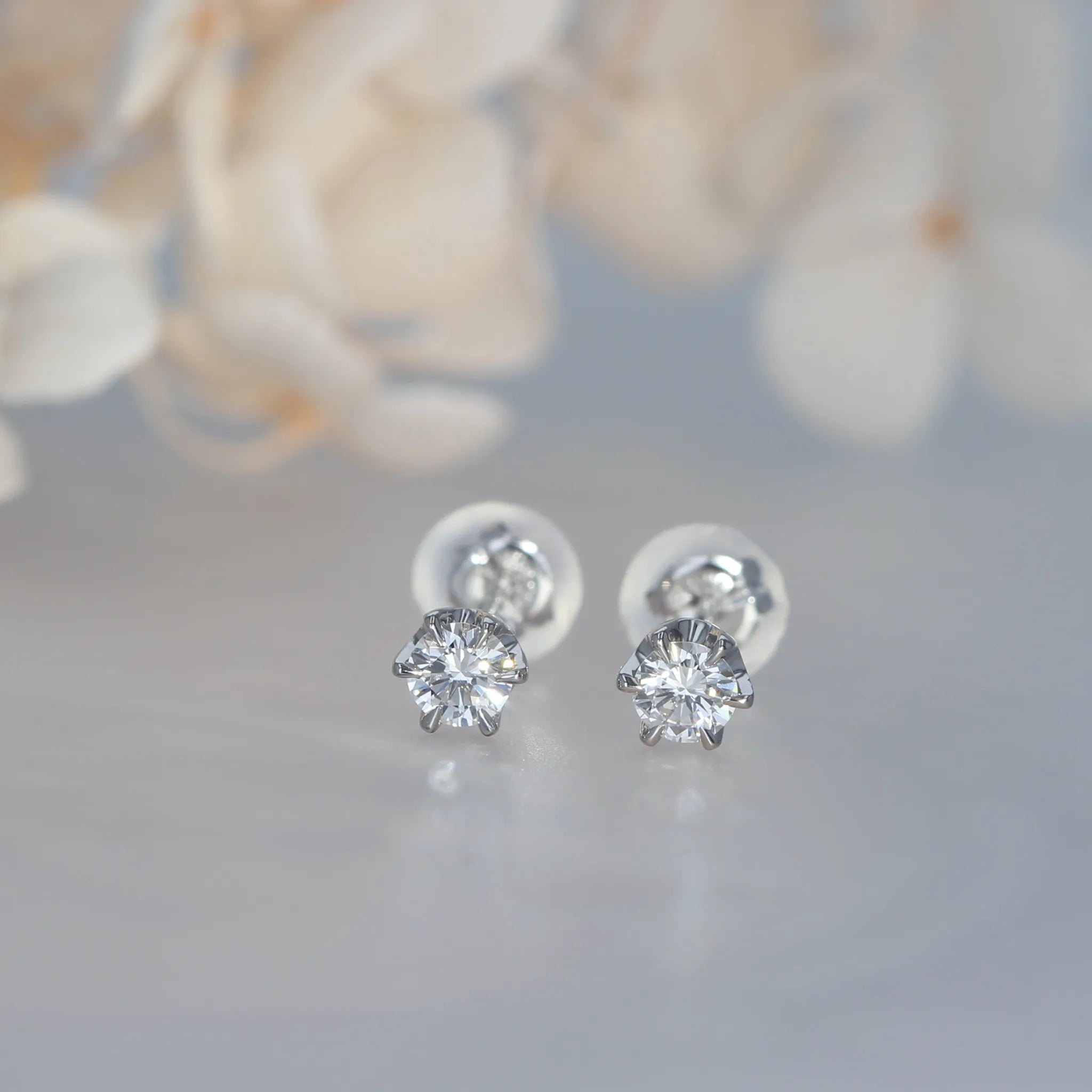 ダイヤモンドピアス 一粒 0.15ct×2｜Eカラー VS2 鑑定書付き プラチナ