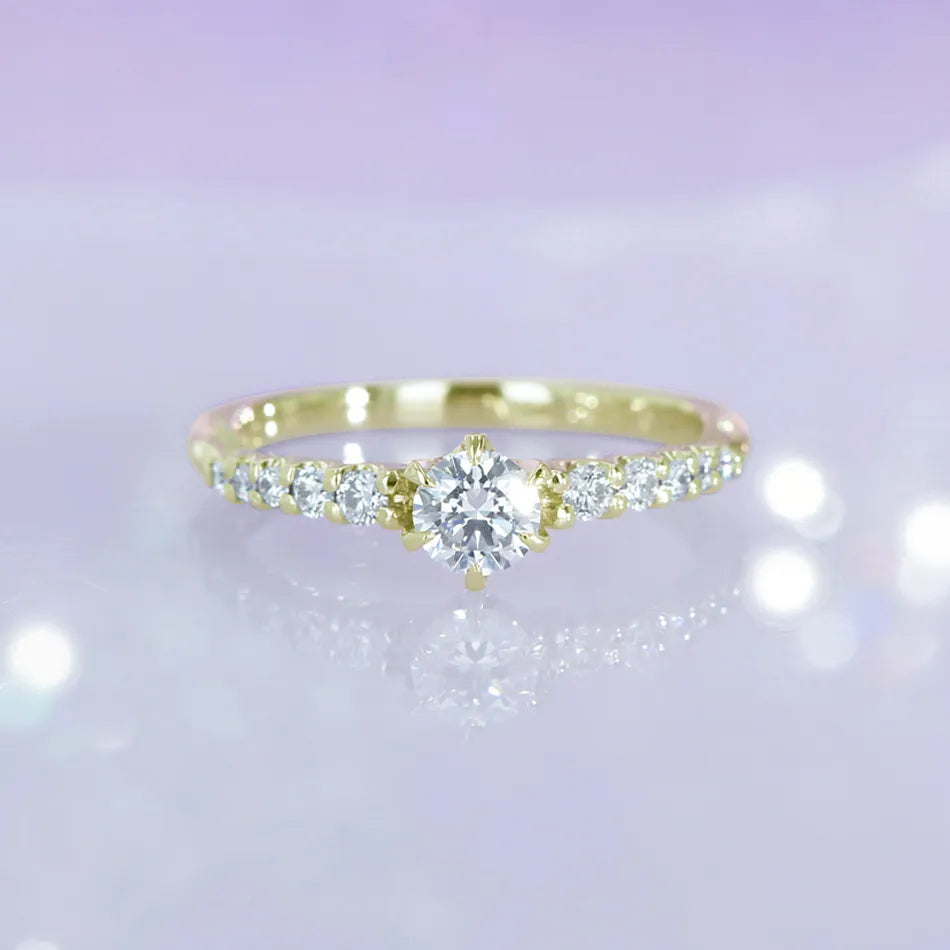 18金ダイヤモンドリング Glistening