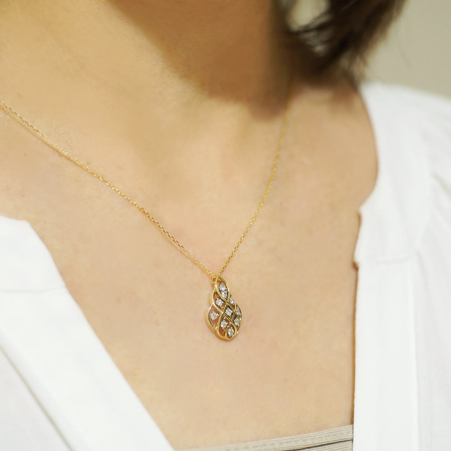 スイートテンネックレス　Wave　[ P536 + Dia ]