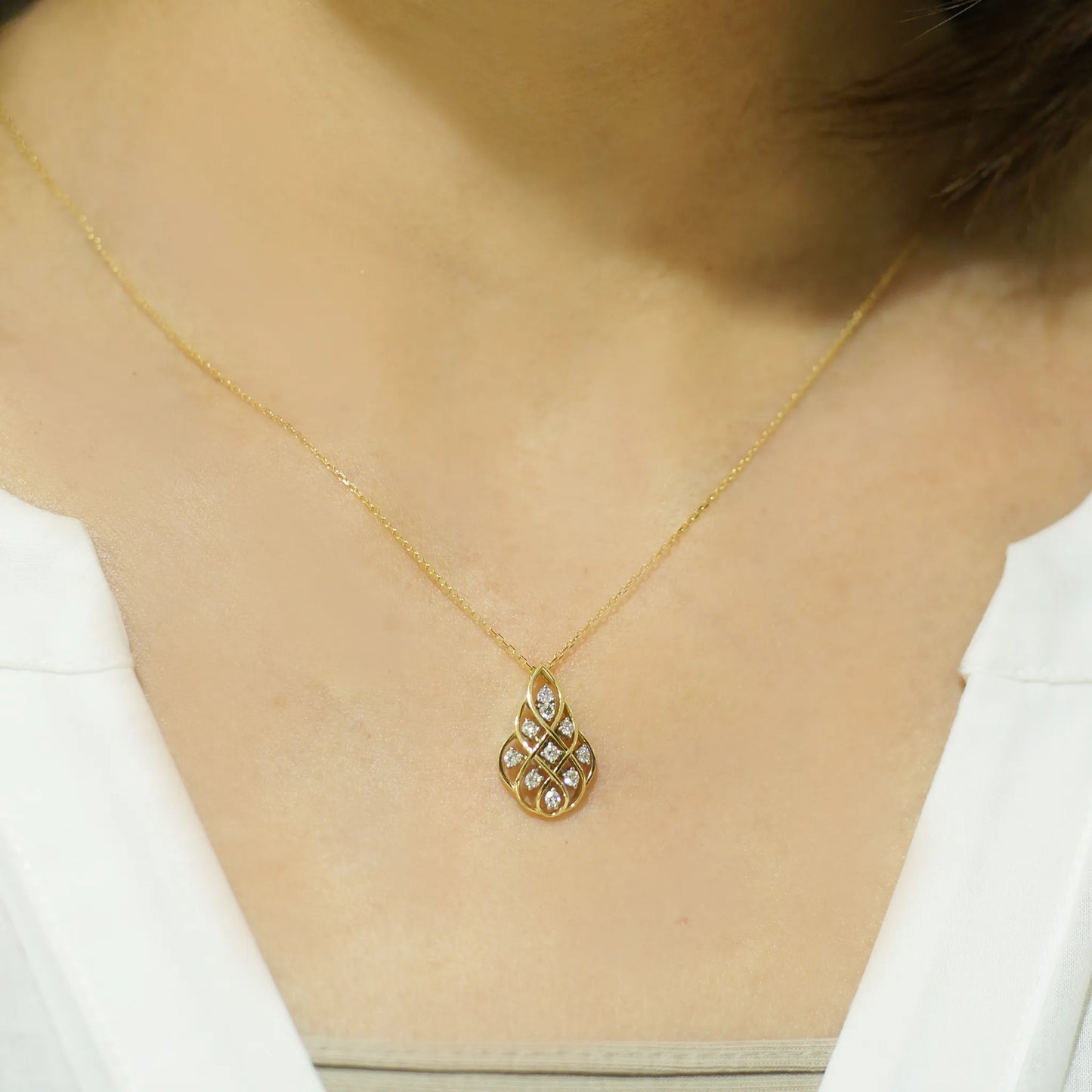 スイートテンネックレス　Wave　[ P536 + Dia ]