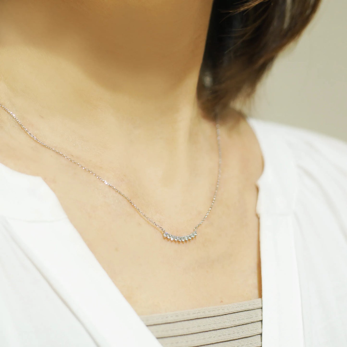 スイートテンネックレス　Line　[ P537 + Dia ]