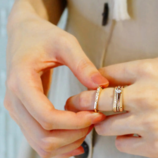 K18YG / リング / Like me♪ 小粒キラキラメレダイヤ