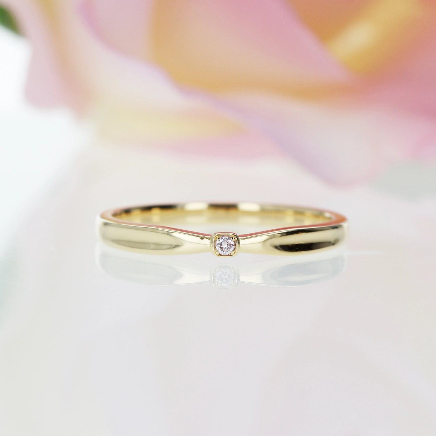 18金 ダイヤファッションリング 【大幅お値下げ】(0.01ct 18金 ダイヤファッションリング 【大幅お値下げ】(0.01ct