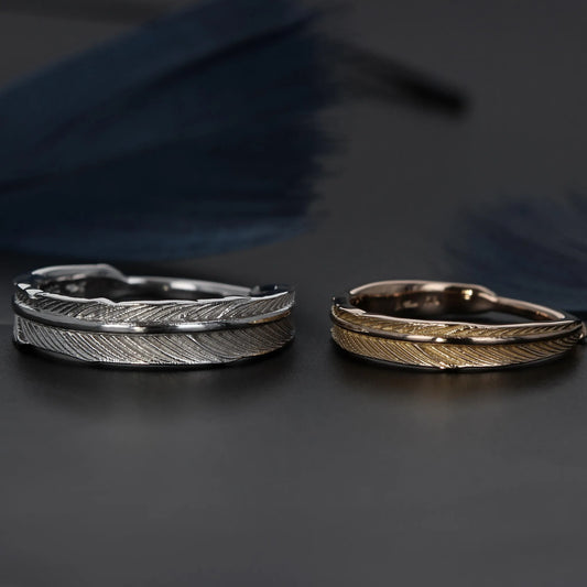 フルオーダー結婚指輪 こだわりの羽モチーフ