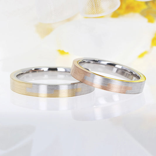 フルオーダー結婚指輪 大工さんの釘を使わない継ぎ手リング