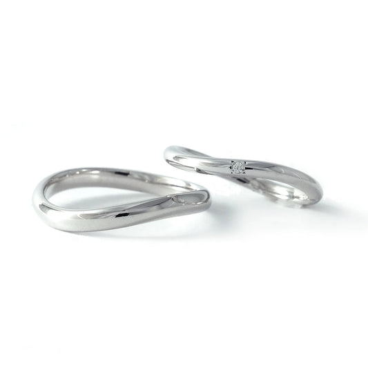 結婚指輪 ウェーブメレダイヤ N93AB 正面