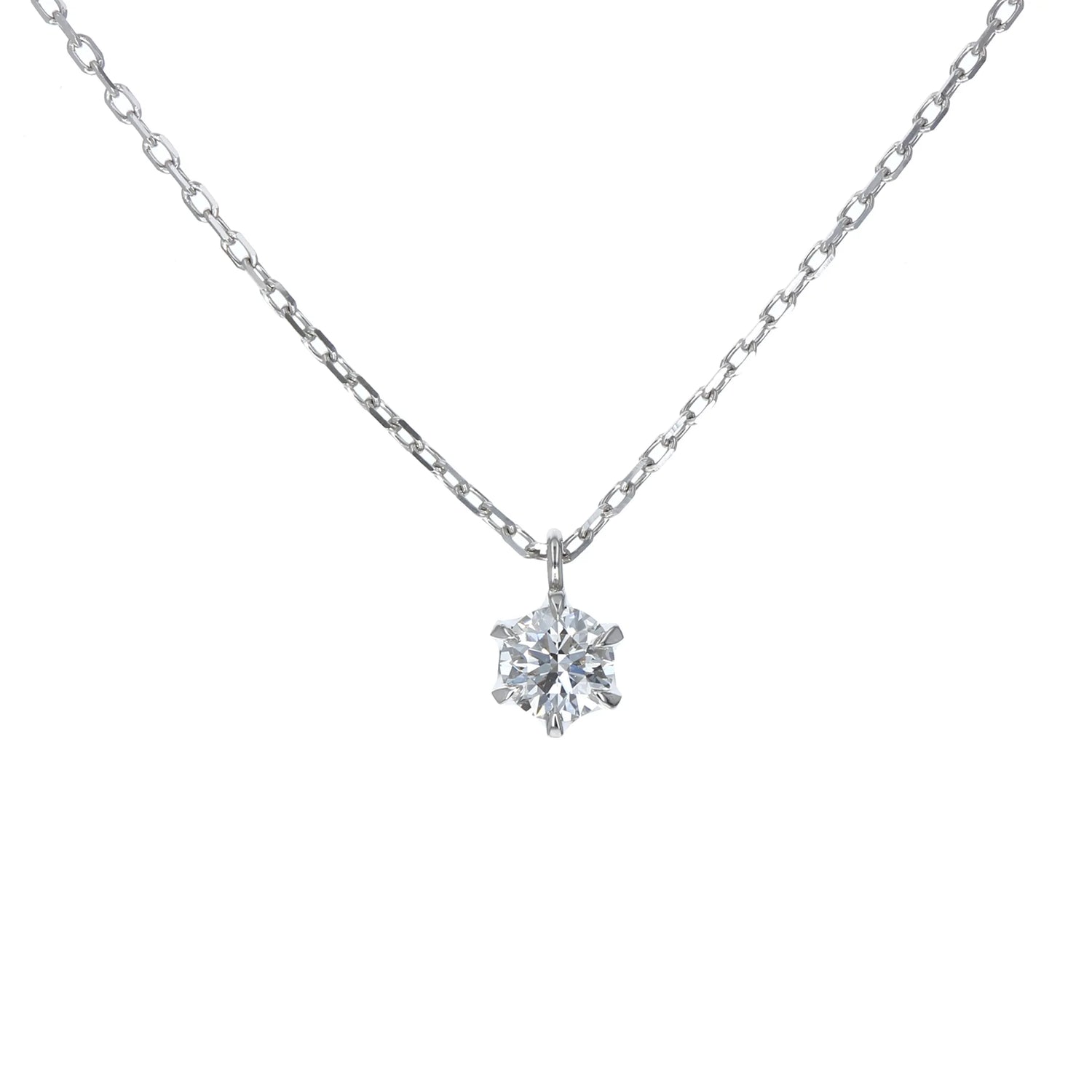 ダイヤモンドネックレス 0.157ct 一粒 プラチナ Eカラー EXカット 結婚10周年におすすめ