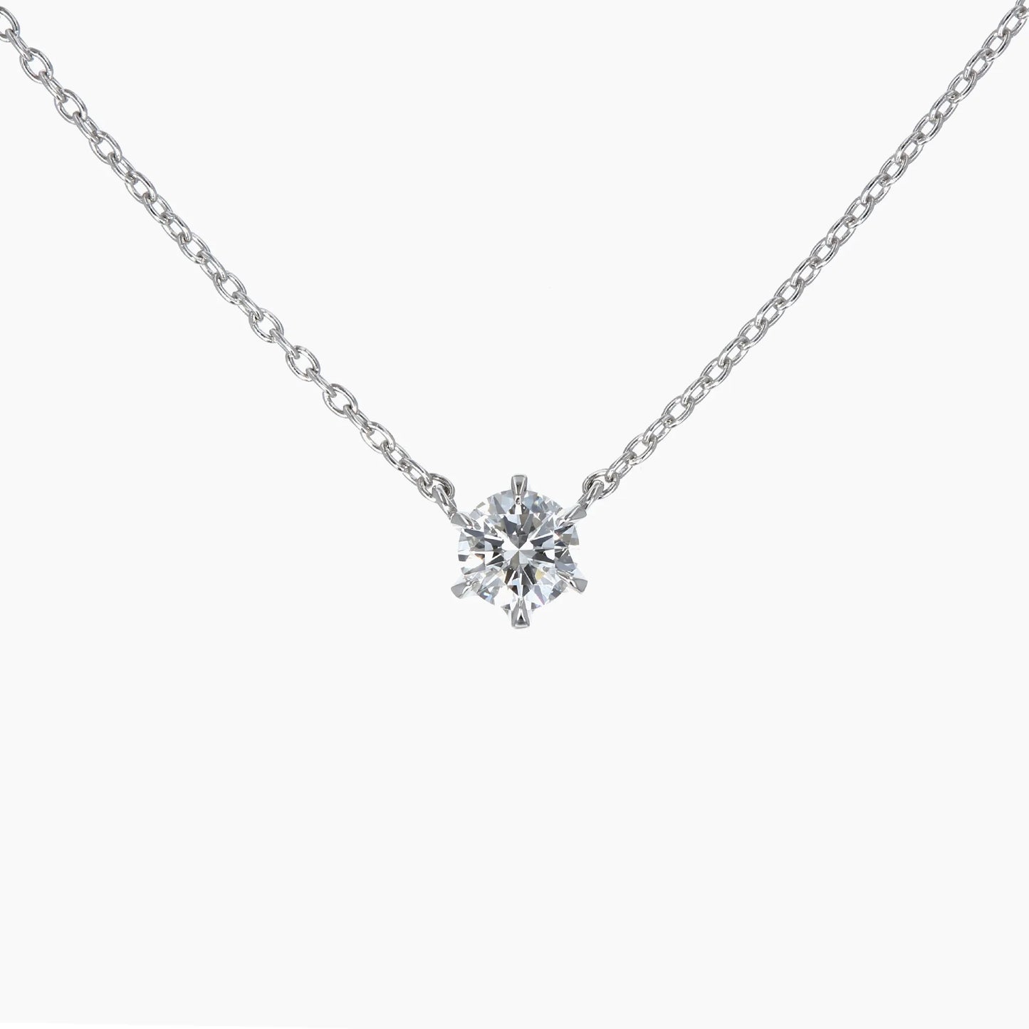 天然ダイヤモンド一粒プラチナネックレス 0.215 ct / F / VS1 / VG　
