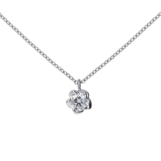花デザイン 婚約ネックレス Flowering プラチナ
