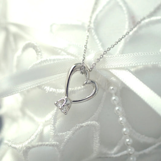 ベビーペンダント【ハート】シルバー・ムーンストーン