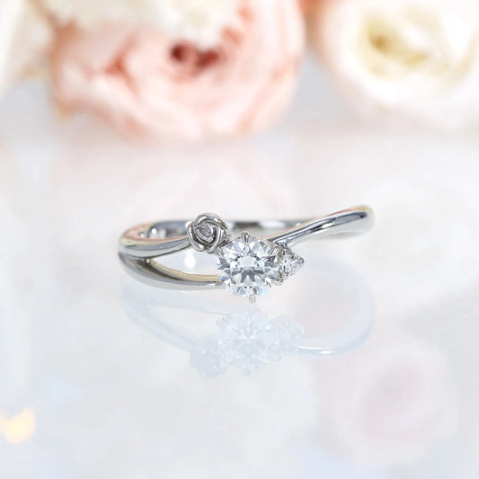 プラチナダイヤモンドリング Rose garden