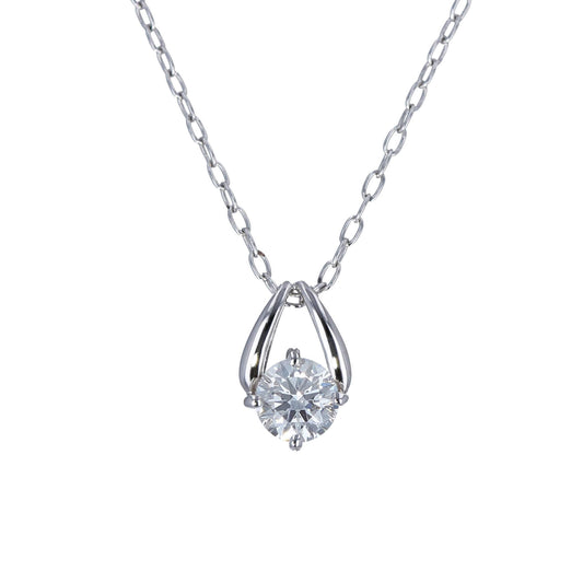 婚約ネックレス Veil 花嫁のベールをイメージした一粒ダイヤモンドネックレス